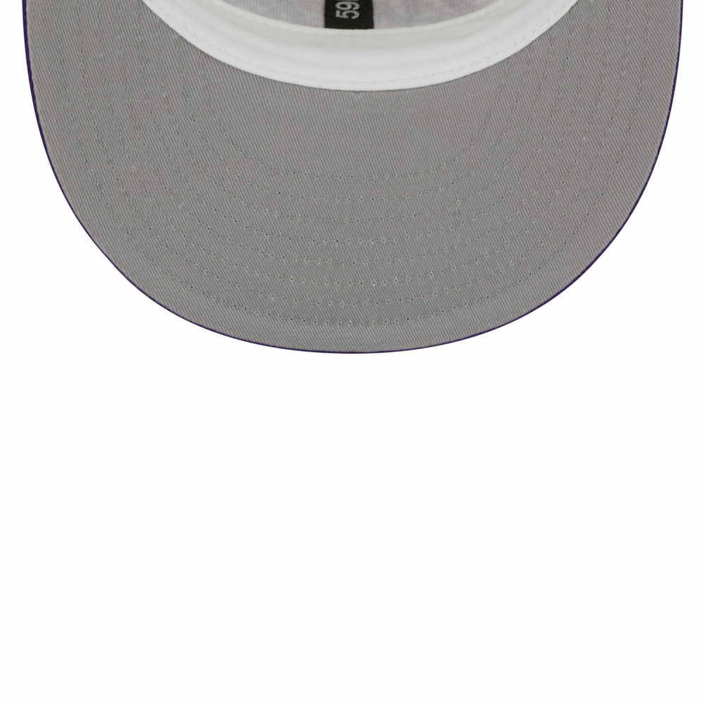 Los Angeles Lakers Piping 2-Tone 59FIFTY Fitted Hat Cream/Purple