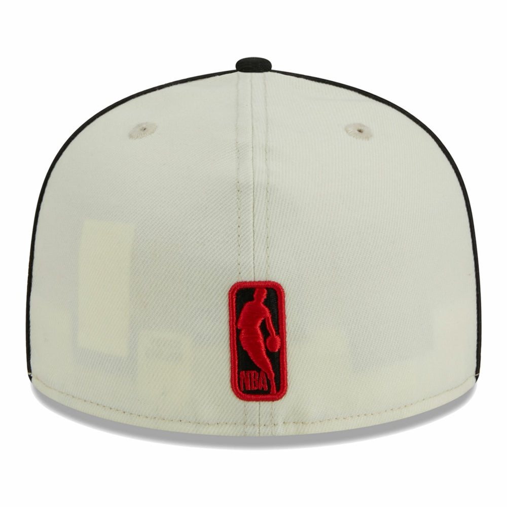 Portland Trail Blazers Piping 2-Tone 59FIFTY Fitted Hat Cream/Black