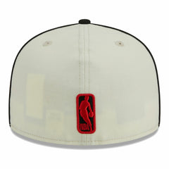 Portland Trail Blazers Piping 2-Tone 59FIFTY Fitted Hat Cream/Black