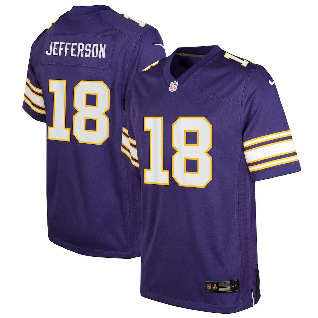 NFL Justin Jefferson Minnesota Vikings Youth Game Jersey - Purple