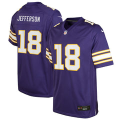 NFL Justin Jefferson Minnesota Vikings Youth Game Jersey - Purple