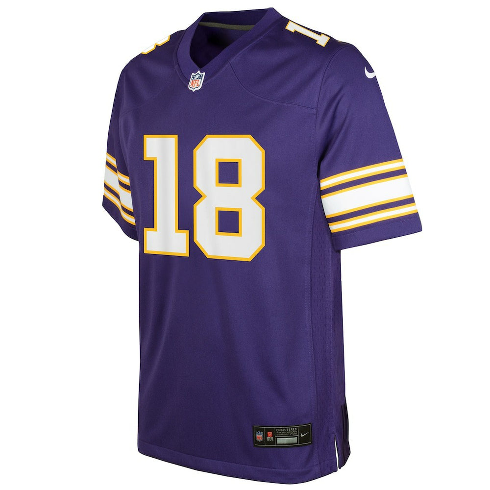 NFL Justin Jefferson Minnesota Vikings Youth Game Jersey - Purple