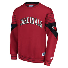 Arizona Cardinals Starter Face-Off Pullover Sweatshirt Cardinal