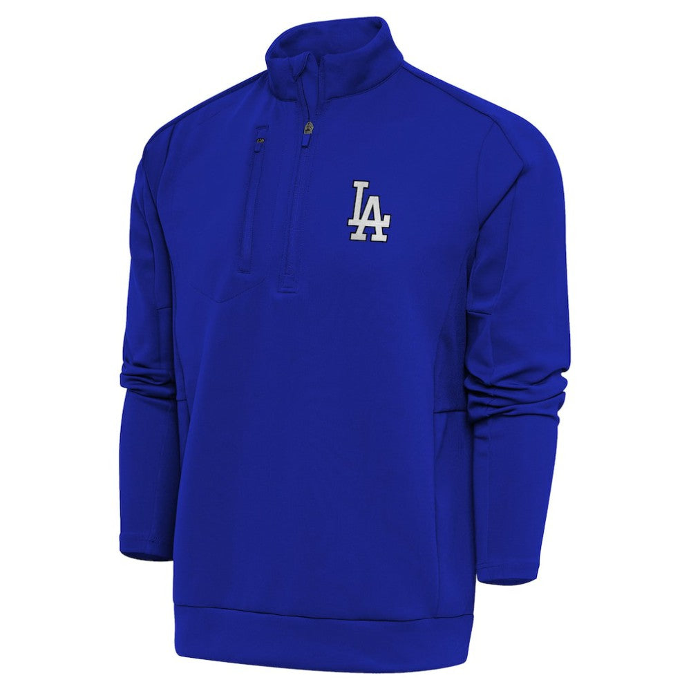 Los Angeles Dodgers Antigua Metallic Generation Quarter-Zip Pullover Top - Royal Pullover