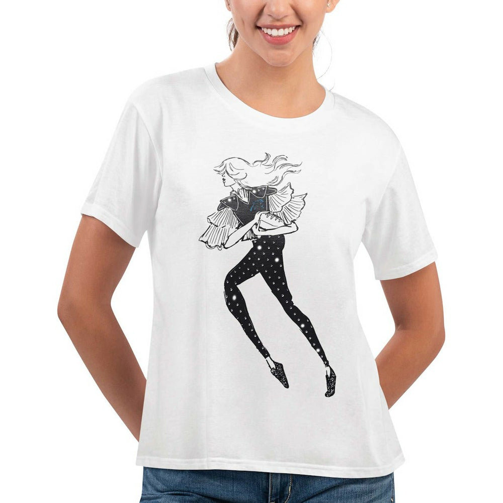 Carolina Panthers G-III 4Her by Carl Banks Women's Play The Ball T-Shirt White