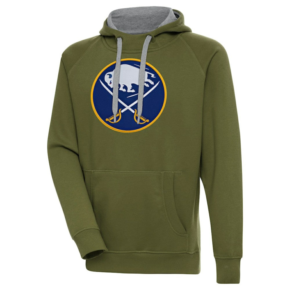 NHL Buffalo Sabres Antigua Victory Pullover Hoodie - Olive