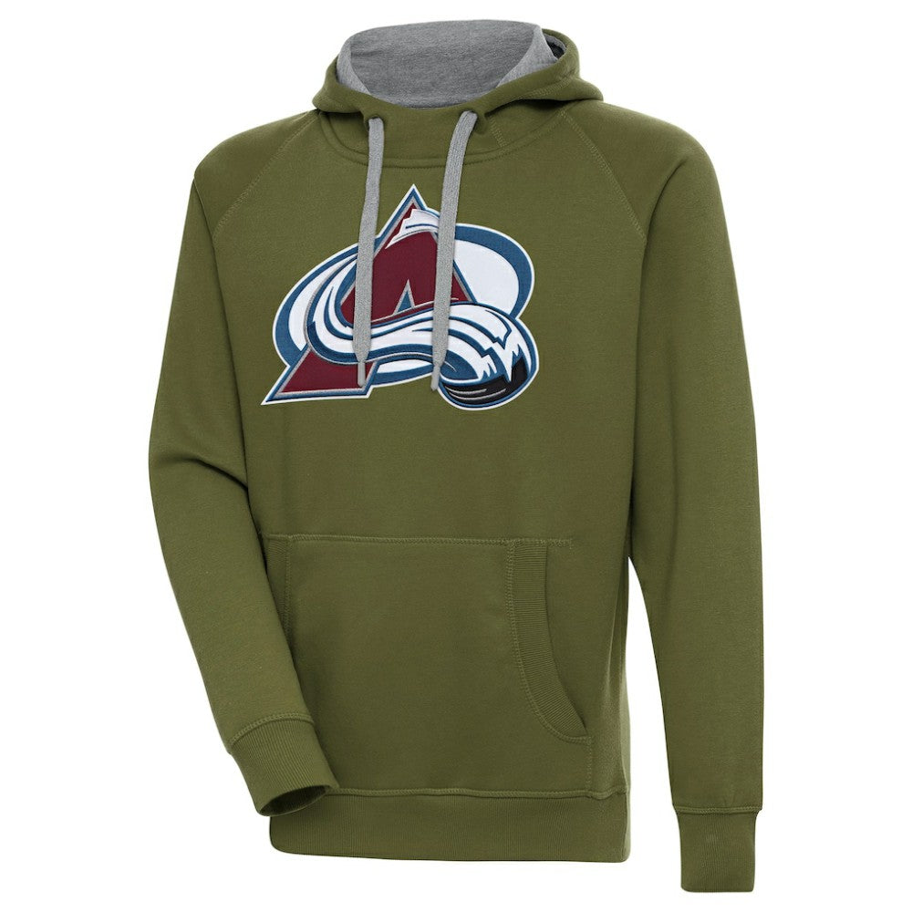NHL Colorado Avalanche Antigua Victory Pullover Hoodie - Olive