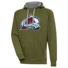 NHL Colorado Avalanche Antigua Victory Pullover Hoodie - Olive
