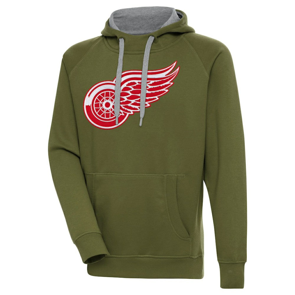 NHL Detroit Red Wings Antigua Victory Pullover Hoodie - Olive
