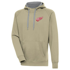 NHL Detroit Red Wings Antigua Victory Pullover Hoodie - Khaki