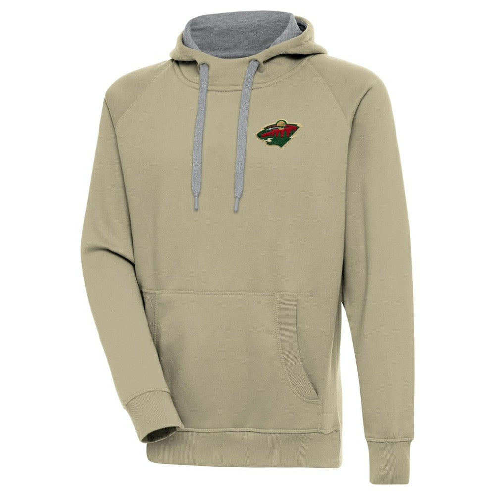 NHL Minnesota Wild Antigua Victory Pullover Hoodie - Khaki