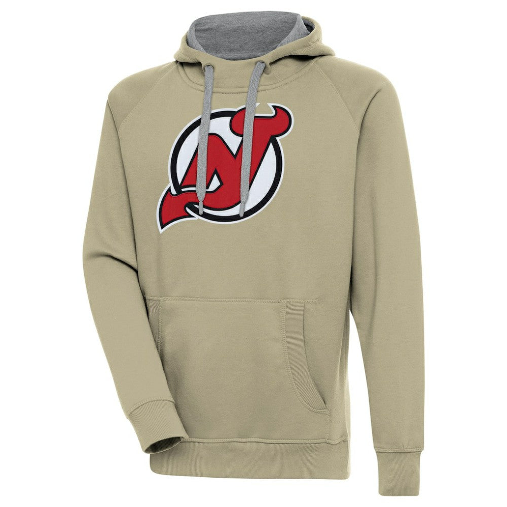 NHL New Jersey Devils Antigua Victory Pullover Hoodie - Khaki