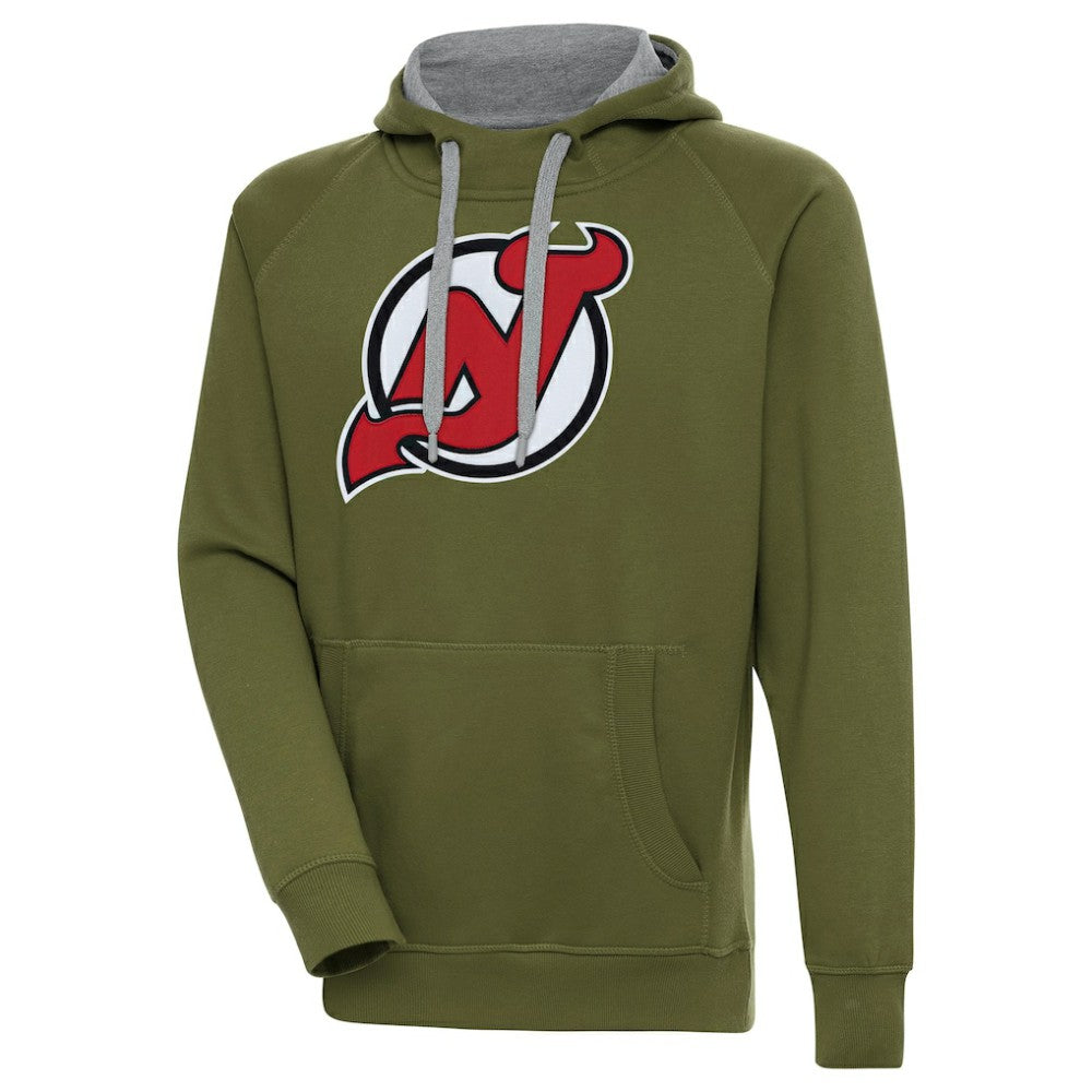 NHL New Jersey Devils Antigua Victory Pullover Hoodie - Olive