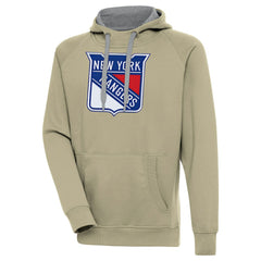 NHL New York Rangers Antigua Victory Pullover Hoodie - Khaki