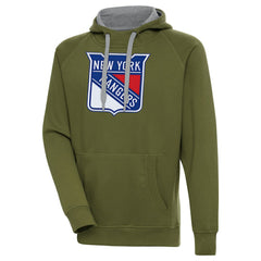 NHL New York Rangers Antigua Victory Pullover Hoodie - Olive