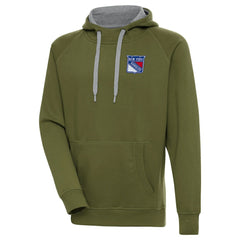 NHL New York Rangers Antigua Victory Pullover Hoodie - Olive