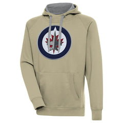 NHL Winnipeg Jets Antigua Victory Pullover Hoodie - Khaki