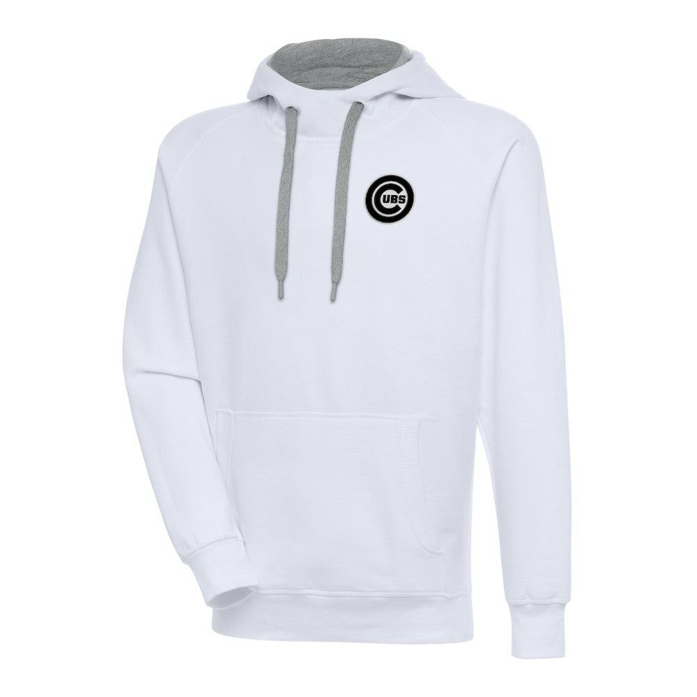 Chicago Cubs Antigua Metallic Victory Pullover Hoodie - White Hoodies