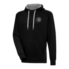Chicago Cubs Antigua Metallic Victory Pullover Hoodie - Black Hoodies