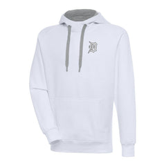 Detroit Tigers Antigua Metallic Victory Pullover Hoodie - White Hoodies