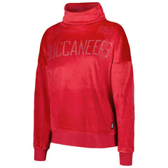 Tampa Bay Buccaneers DKNY Sport Women's Deliliah Rhinestone Funnel Neck Pullover Sweatshirt Red