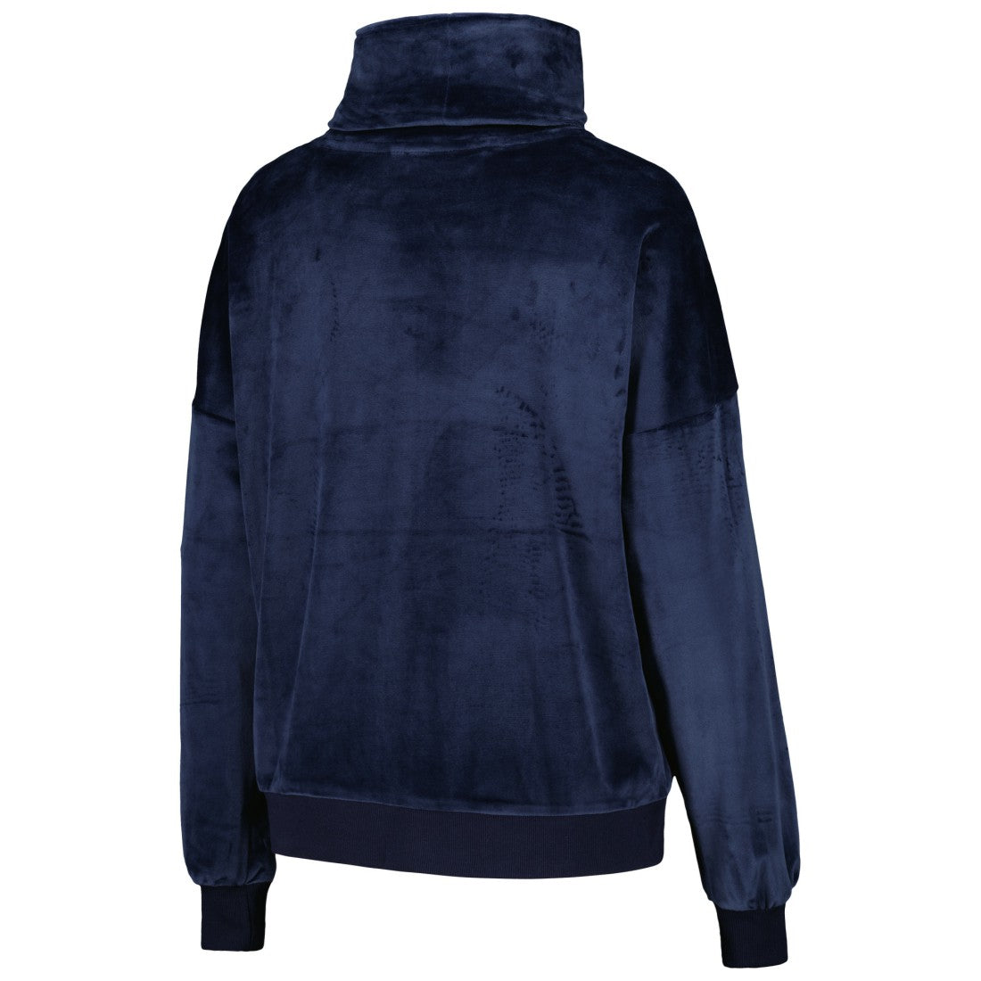 Tennessee Titans DKNY Sport Women's Deliliah Rhinestone Funnel Neck Pullover Sweatshirt Navy