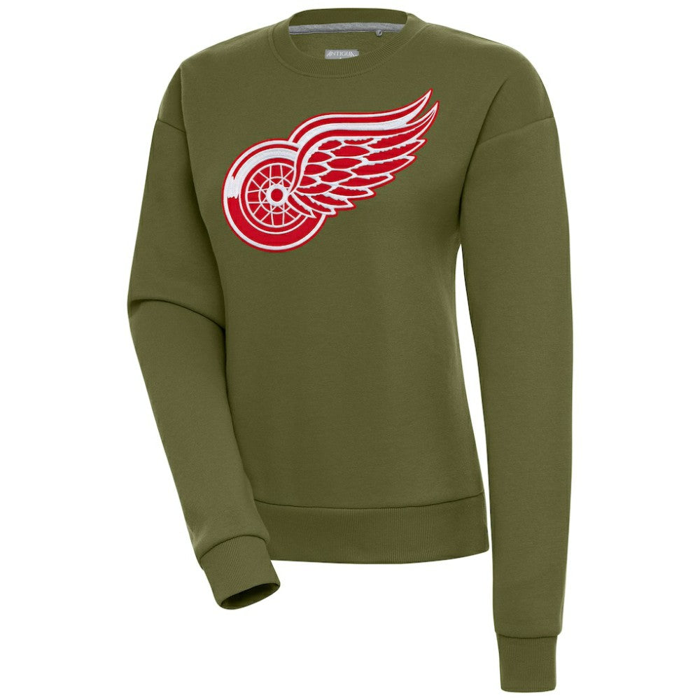 NHL Detroit Red Wings Antigua Women's Victory Pullover Sweatshirt - Olive