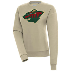 NHL Minnesota Wild Antigua Women's Victory Pullover Sweatshirt - Khaki