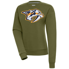 NHL Nashville Predators Antigua Women's Victory Pullover Sweatshirt - Olive