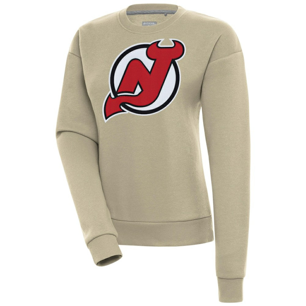 NHL New Jersey Devils Antigua Women's Victory Pullover Sweatshirt - Khaki