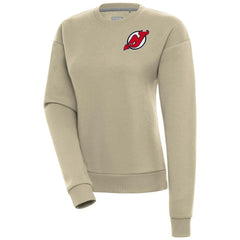 NHL New Jersey Devils Antigua Women's Victory Pullover Sweatshirt - Khaki