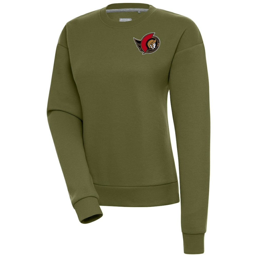 NHL Ottawa Senators Antigua Women's Victory Pullover Sweatshirt - Olive