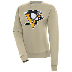NHL Pittsburgh Penguins Antigua Women's Victory Pullover Sweatshirt - Khaki