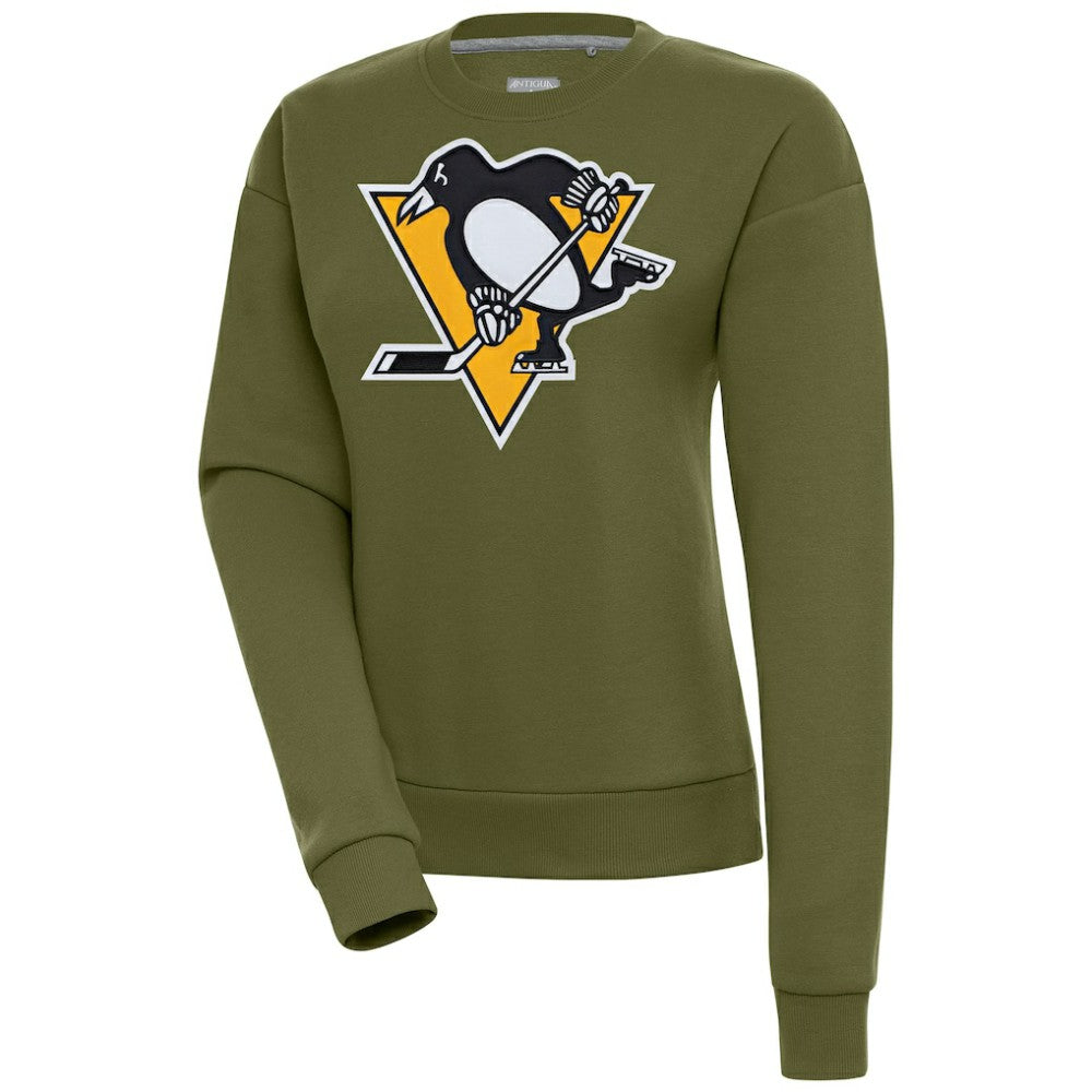 NHL Pittsburgh Penguins Antigua Women's Victory Pullover Sweatshirt - Olive