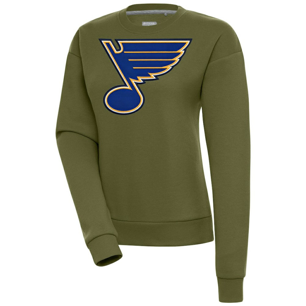 NHL St. Louis Blues Antigua Women's Victory Pullover Sweatshirt - Olive