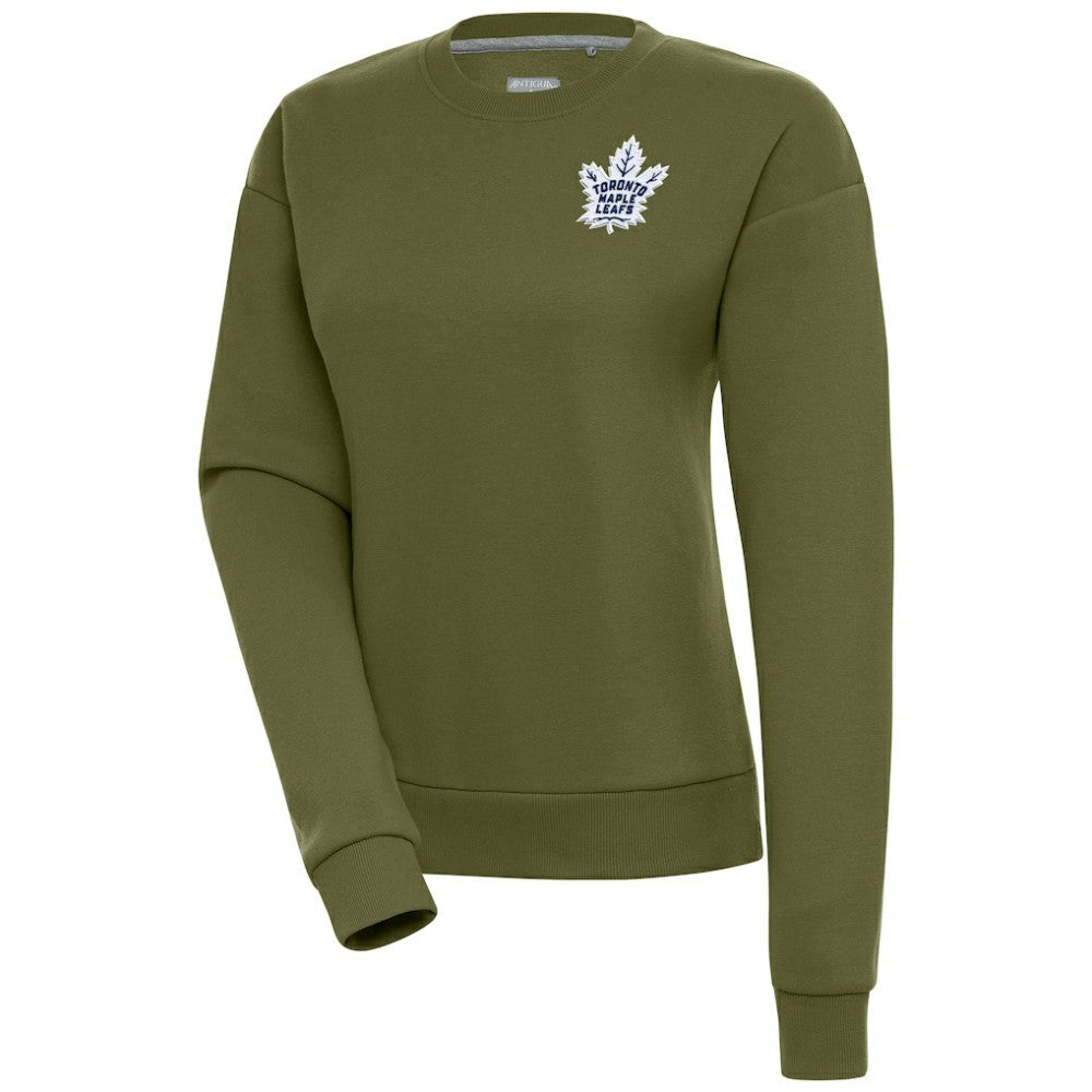 NHL Toronto Maple Leafs Antigua Women's Victory Pullover Sweatshirt - Olive