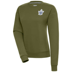 NHL Toronto Maple Leafs Antigua Women's Victory Pullover Sweatshirt - Olive