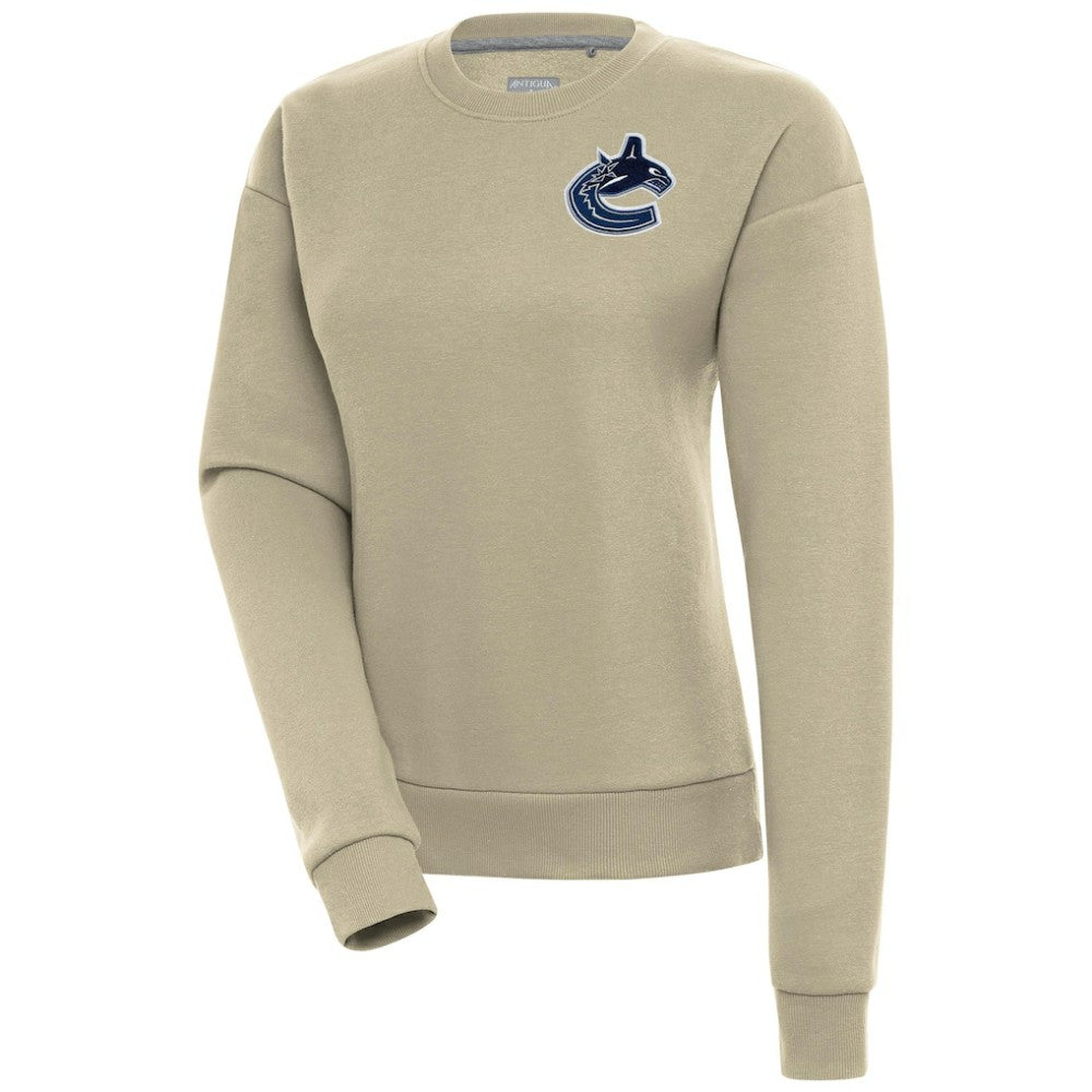 NHL Vancouver Canucks Antigua Women's Victory Pullover Sweatshirt - Khaki