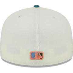 Los Angeles Dodgers New Era Chrome 59FIFTY Fitted Hat - Cream Hats