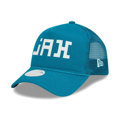 Jacksonville Jaguars New Era Women's McGee Trucker 9FORTY Adjustable Hat Teal