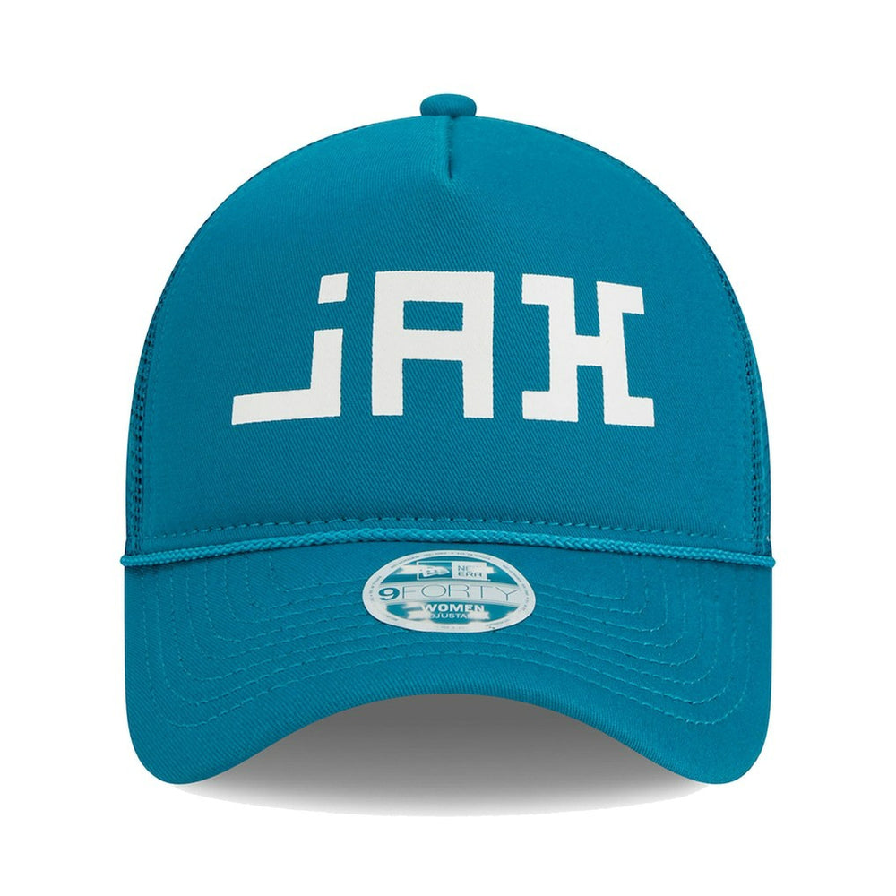 Jacksonville Jaguars New Era Women's McGee Trucker 9FORTY Adjustable Hat Teal