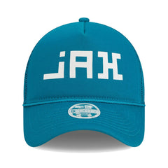 Jacksonville Jaguars New Era Women's McGee Trucker 9FORTY Adjustable Hat Teal