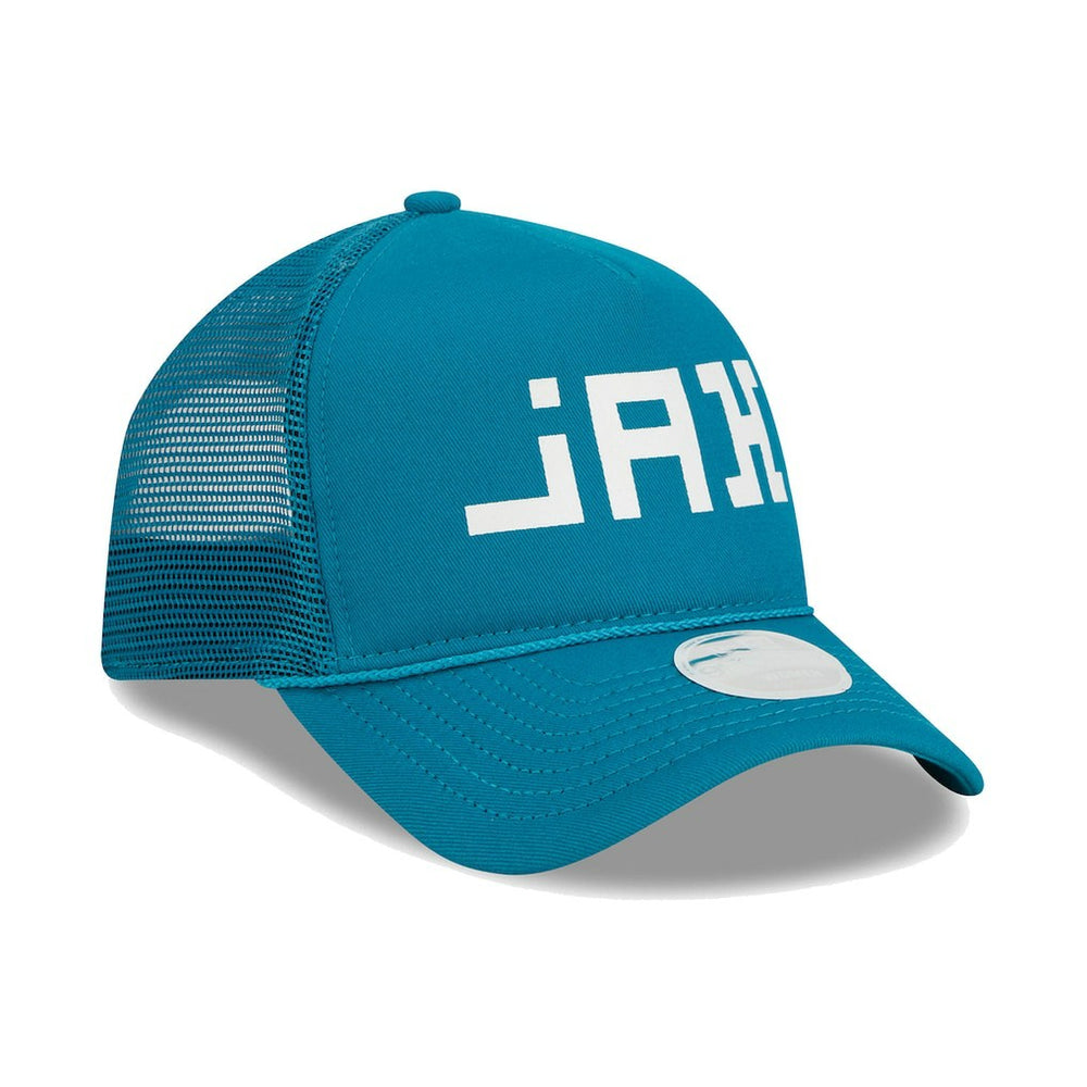 Jacksonville Jaguars New Era Women's McGee Trucker 9FORTY Adjustable Hat Teal