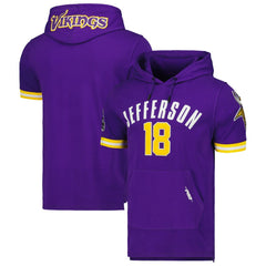 Justin Jefferson Minnesota Vikings Pro Standard Player Name & Number Hoodie T-Shirt Purple