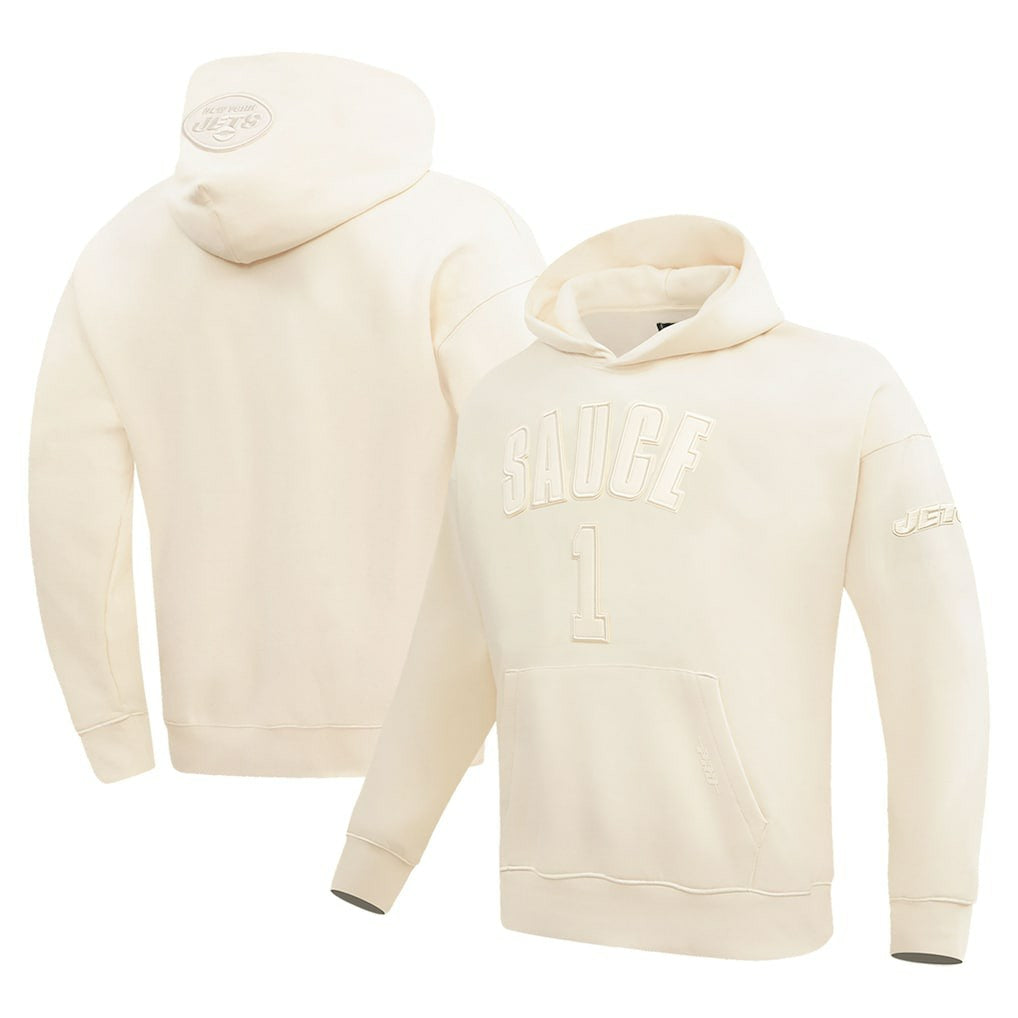 Ahmad Sauce Gardner New York Jets Pro Standard Player Name & Number Pullover Hoodie Cream