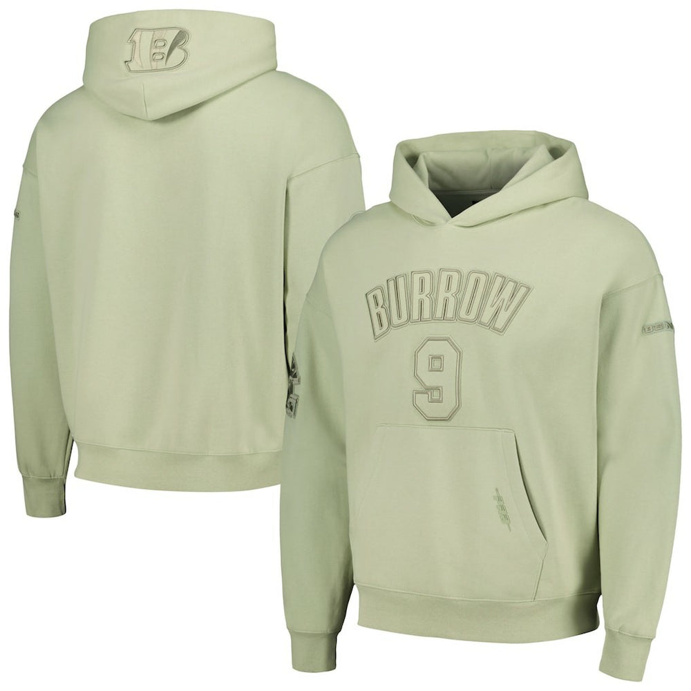 Joe Burrow Cincinnati Bengals Pro Standard Player Name & Number Pullover Hoodie Light Green