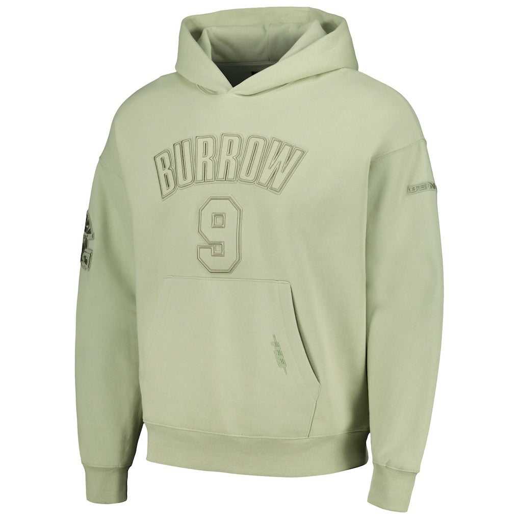 Joe Burrow Cincinnati Bengals Pro Standard Player Name & Number Pullover Hoodie Light Green