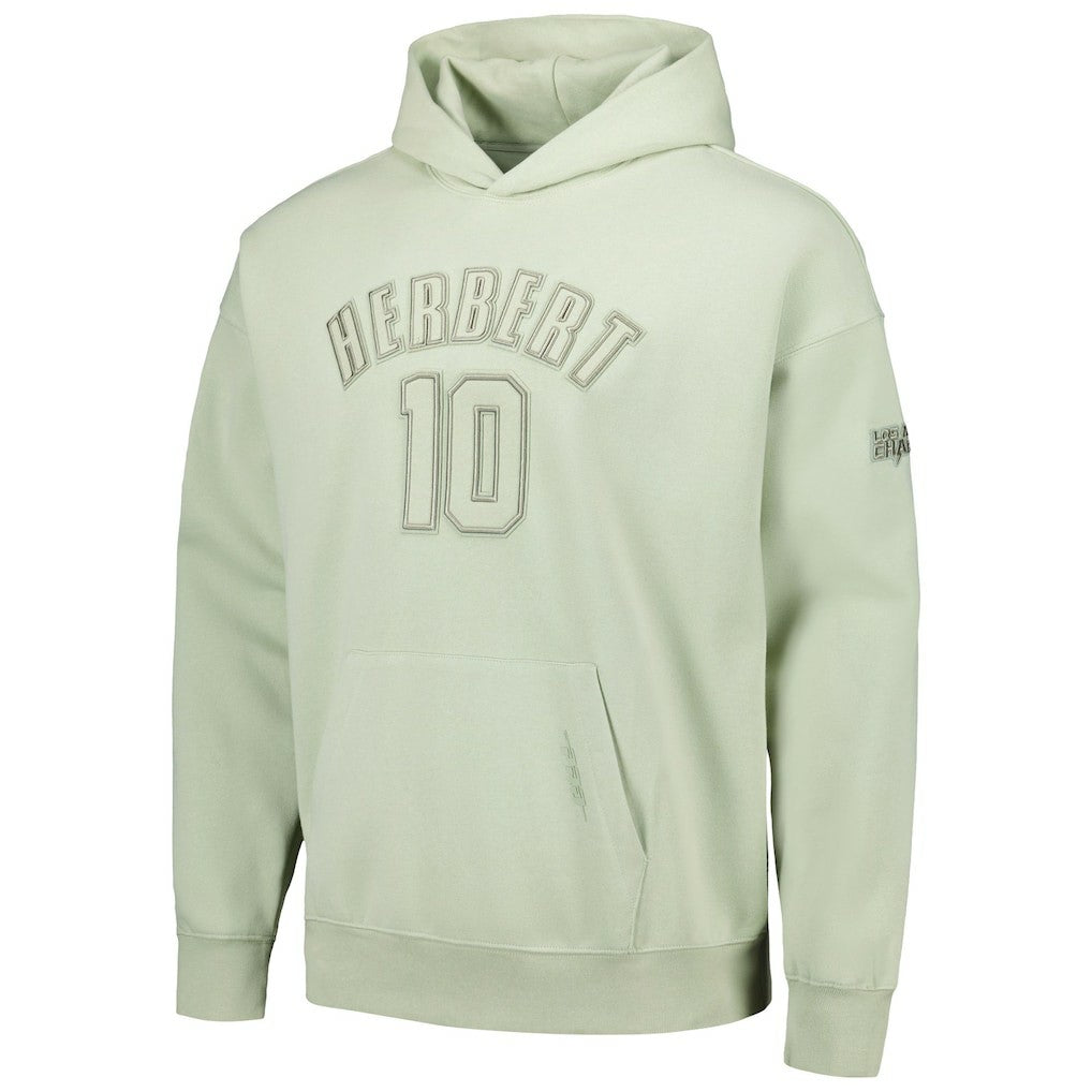 Justin Herbert Los Angeles Chargers Pro Standard Player Name & Number Pullover Hoodie Light Green