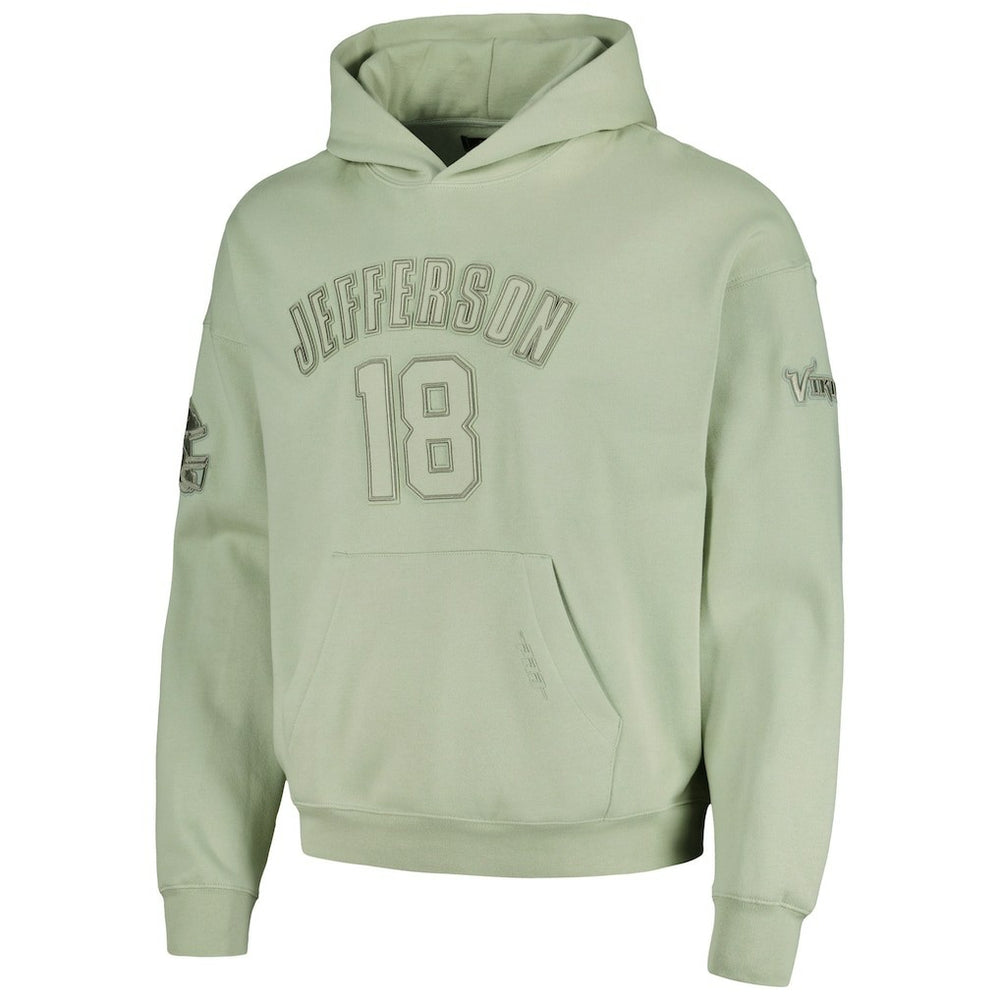 Justin Jefferson Minnesota Vikings Pro Standard Player Name & Number Pullover Hoodie Light Green
