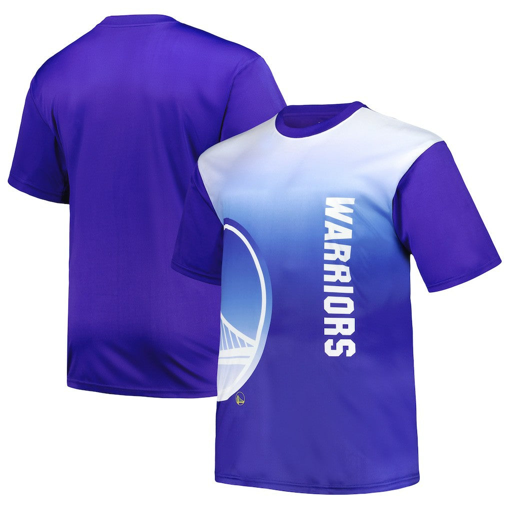 Golden State Warriors Big & Tall Sublimated T-Shirt Royal